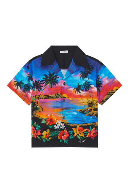قميص هاواي قطن